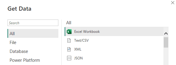 5A Power BI - Get data